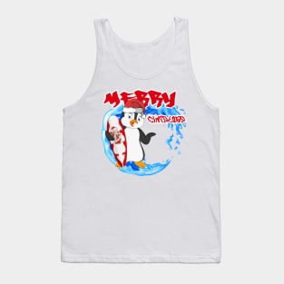 Cute Christmas Penguins Tank Top